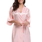 RB032 2018 New Silk Kimono Robe Bathrobe Women Silk Bridesmaid Robes Sexy Navy Blue Robes Satin Robe Ladies Dressing Gowns - Clothesfassion.store