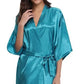 RB032 2018 New Silk Kimono Robe Bathrobe Women Silk Bridesmaid Robes Sexy Navy Blue Robes Satin Robe Ladies Dressing Gowns - Clothesfassion.store