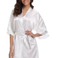 RB032 2018 New Silk Kimono Robe Bathrobe Women Silk Bridesmaid Robes Sexy Navy Blue Robes Satin Robe Ladies Dressing Gowns - Clothesfassion.store