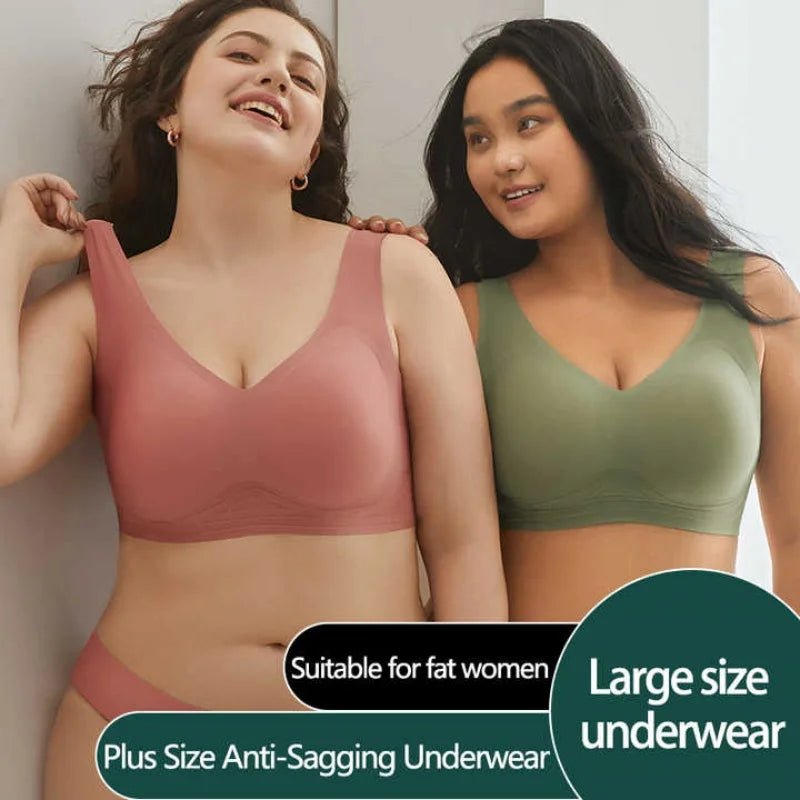 Sexy Female Lingerie Large Size No Trace Beautiful Back Bra Tube Top Underwear Thin Big Breasts Show Small Bras for Women - Clothesfassion.store