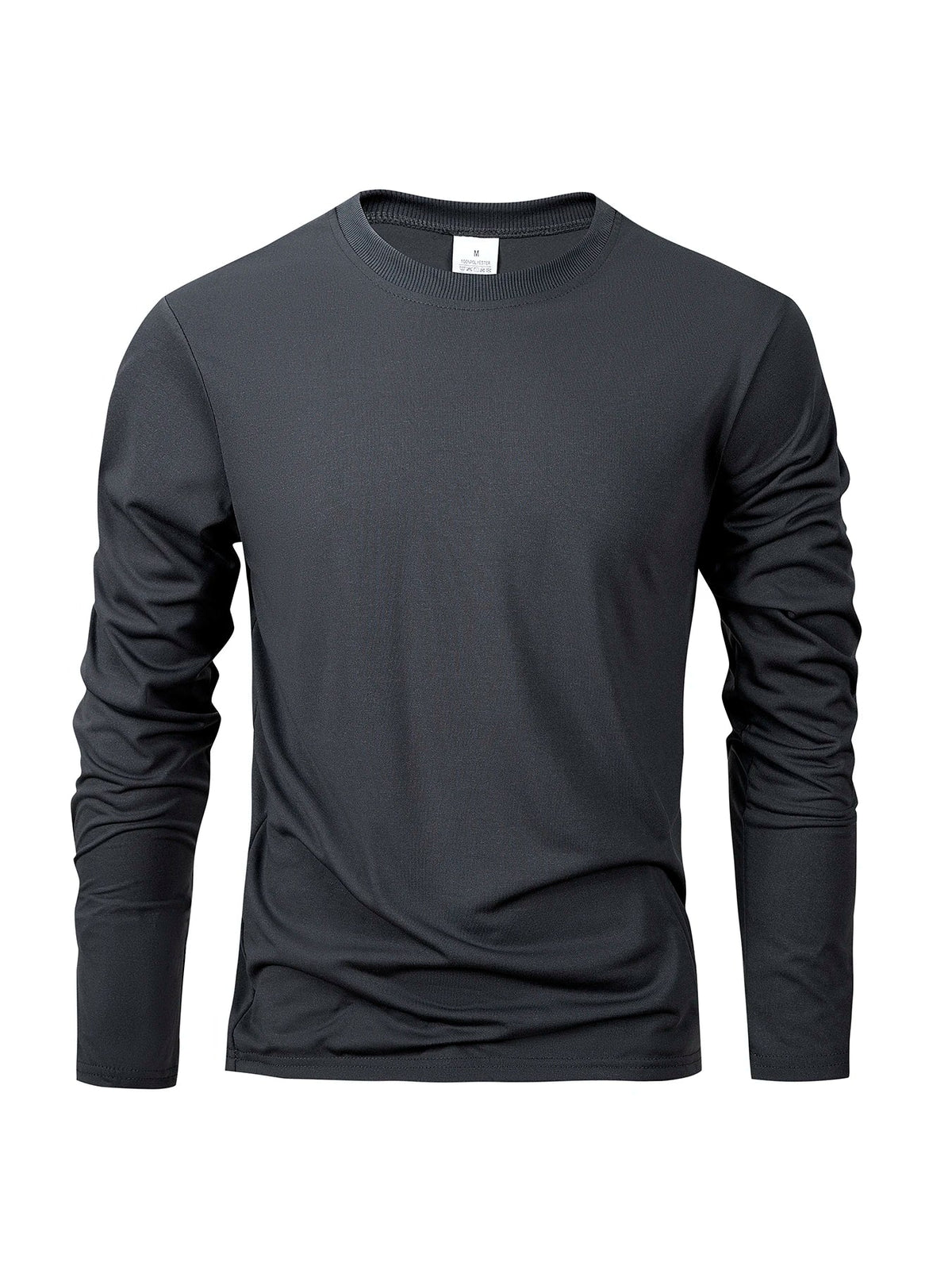 Spring Autumn Men‘s T-shirts Long Sleeve Casual Tops Solid Color High Quality Black T-Shirt Classic Men Clothing - Clothesfassion.store