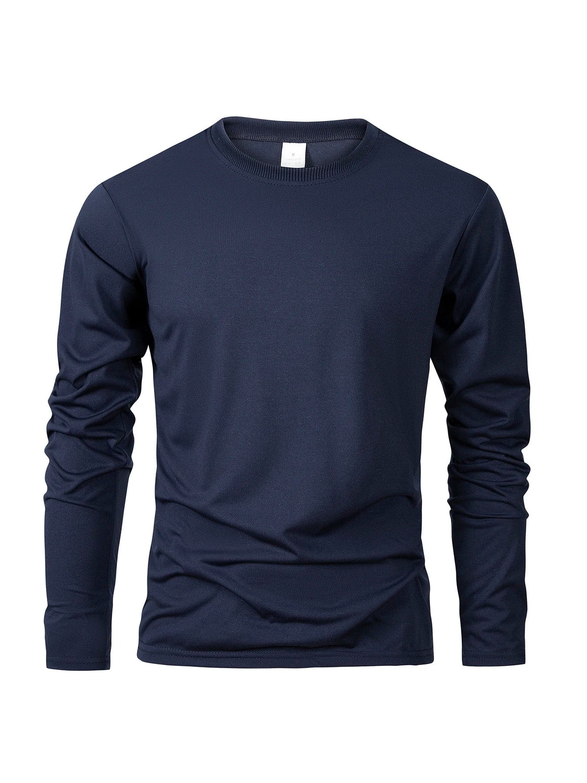 Spring Autumn Men‘s T-shirts Long Sleeve Casual Tops Solid Color High Quality Black T-Shirt Classic Men Clothing - Clothesfassion.store