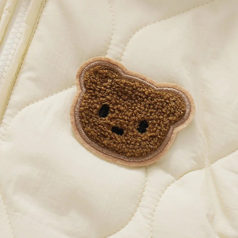  Winter Baby Outwear Clothing Fur Lining Warm Toddler Girl's Boy's Rompers Cartoon Bear Infant Jumpsuit - Clothesfassion.store