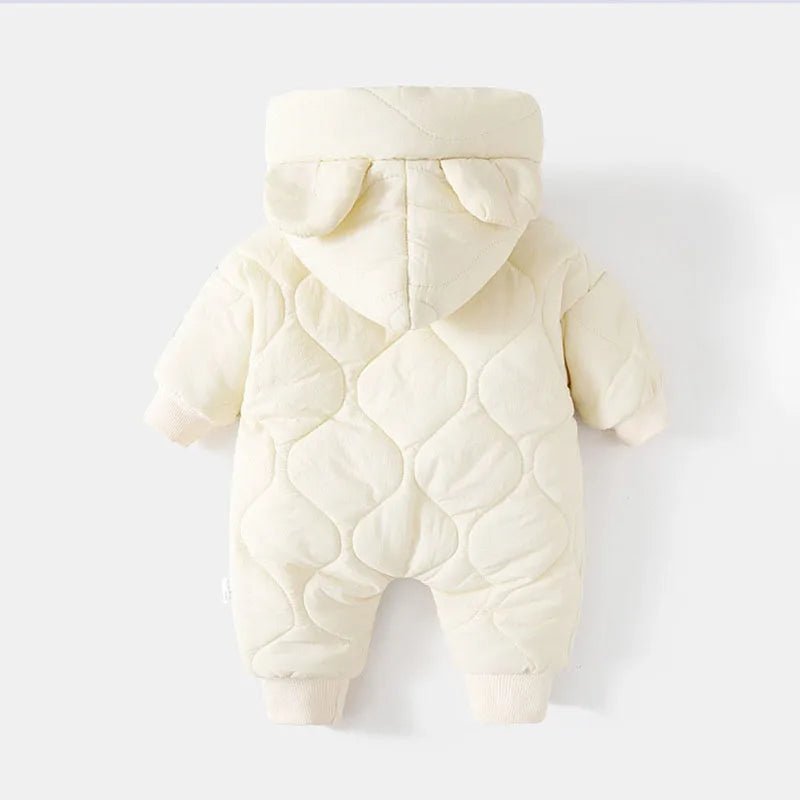  Winter Baby Outwear Clothing Fur Lining Warm Toddler Girl's Boy's Rompers Cartoon Bear Infant Jumpsuit - Clothesfassion.store