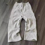 Y2k Gray Casual Pants Vintage Functional Tactical Men's Women's Premium Jogging Wide Leg Pants Drawstring Streetwear Sweatpants - Clothesfassion.store