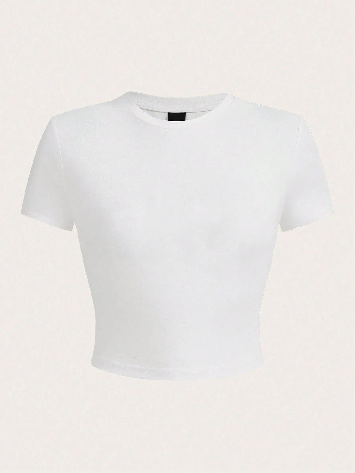 Y2K Woman Solid Cotton Crop Tops Short Sleeve High Elastic T-Shirt Soft O - Neck Sporty Tees Summer Street Fashion Female Clothes - Clothesfassion.store