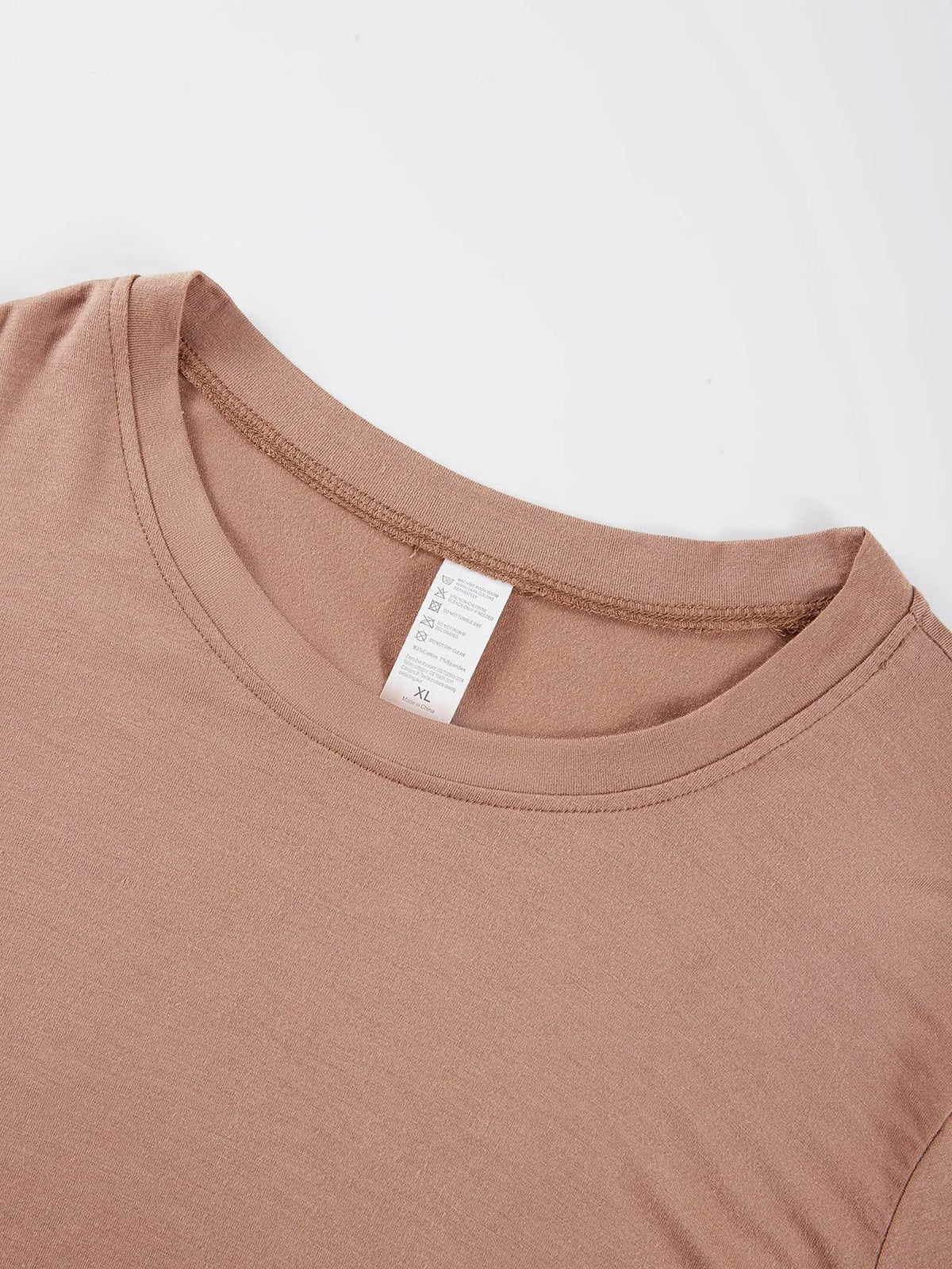 Y2K Woman Solid Cotton Crop Tops Short Sleeve High Elastic T-Shirt Soft O - Neck Sporty Tees Summer Street Fashion Female Clothes - Clothesfassion.store